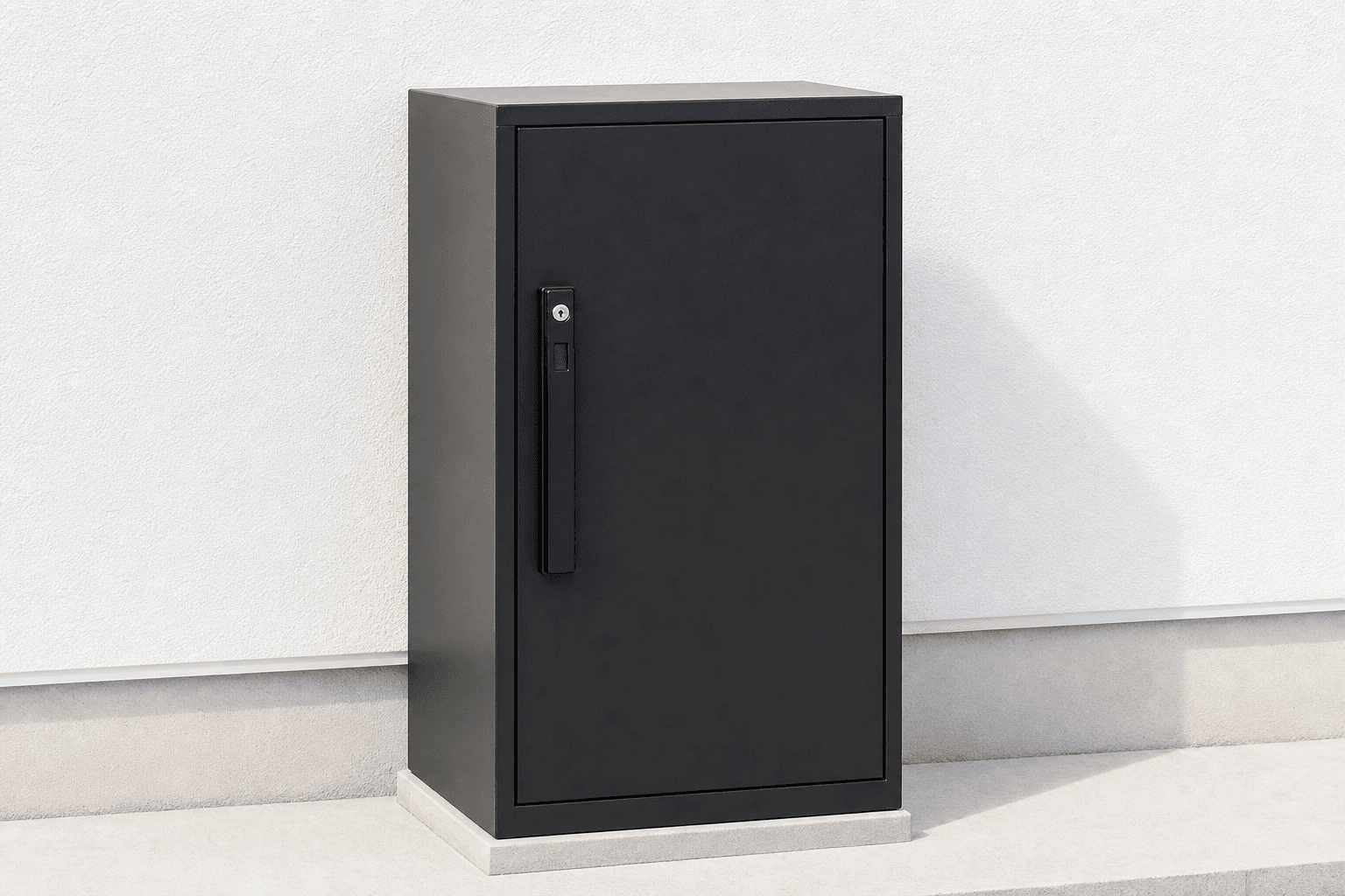 宅配ボックス（黒つや消し塗装）の製作事例